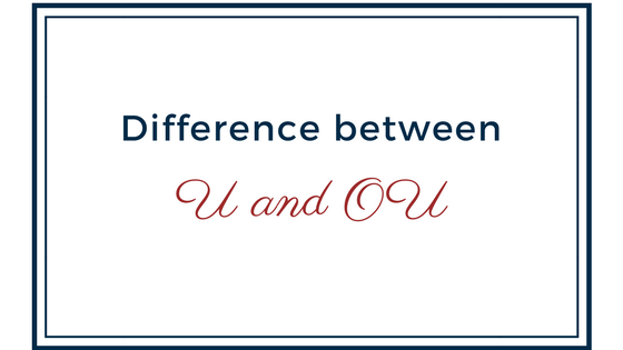Difference between U and OU in French