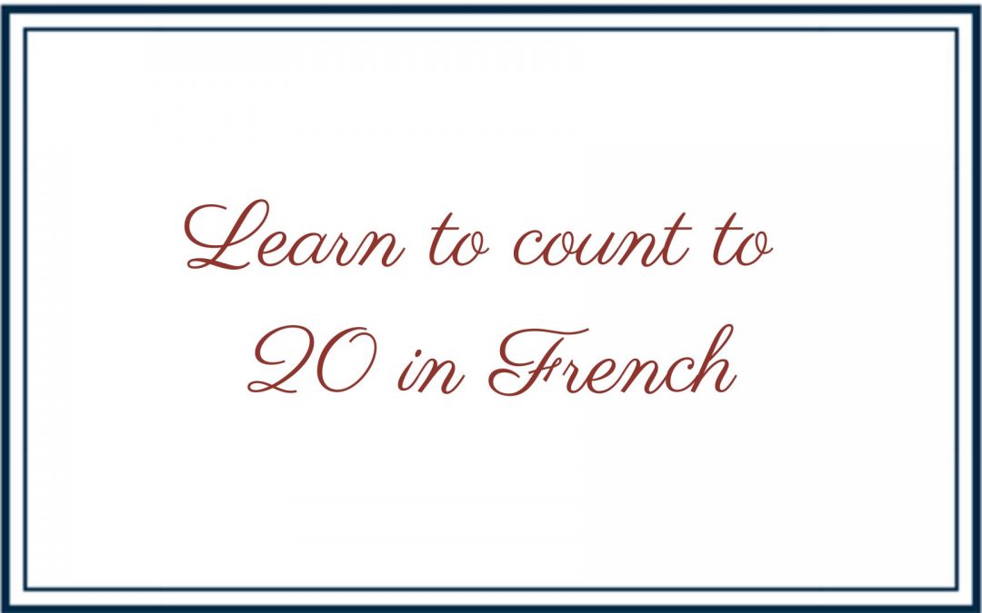 Learn to count to 20 in French